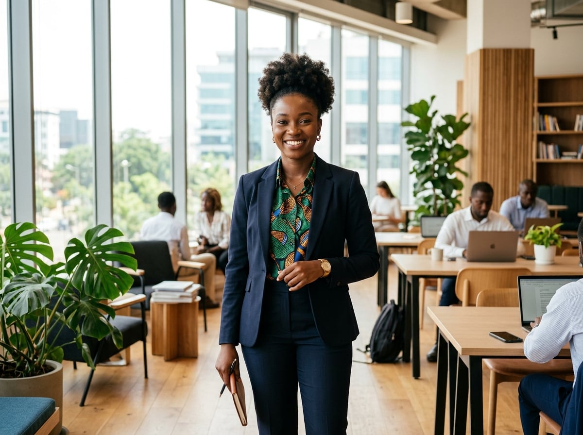 Confident West African professional